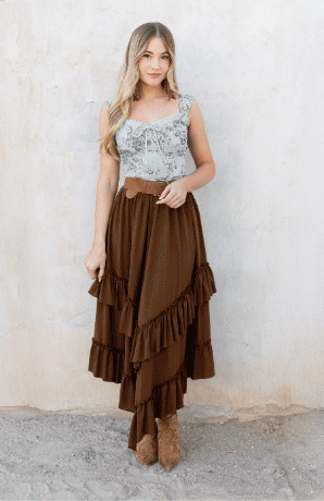 Theresa Skirt in Hickory