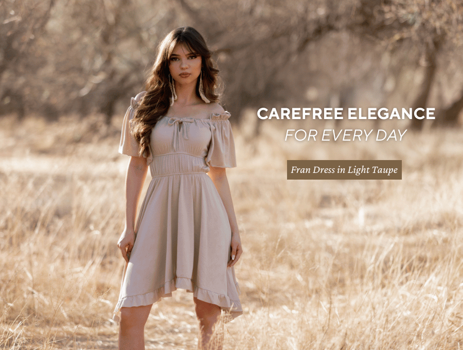 Fran Dress in Light Taupe
