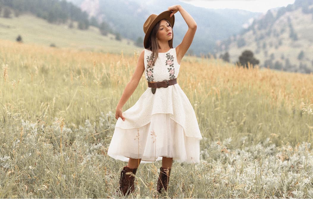 For Girls, the New Amberlyn Dress in Cream