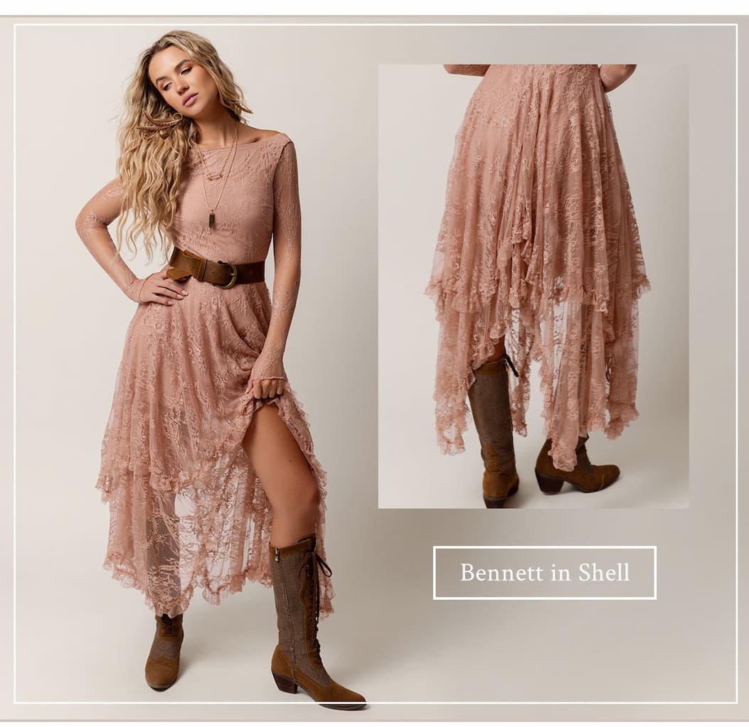Shop the Bennett Dress in Desert Shell