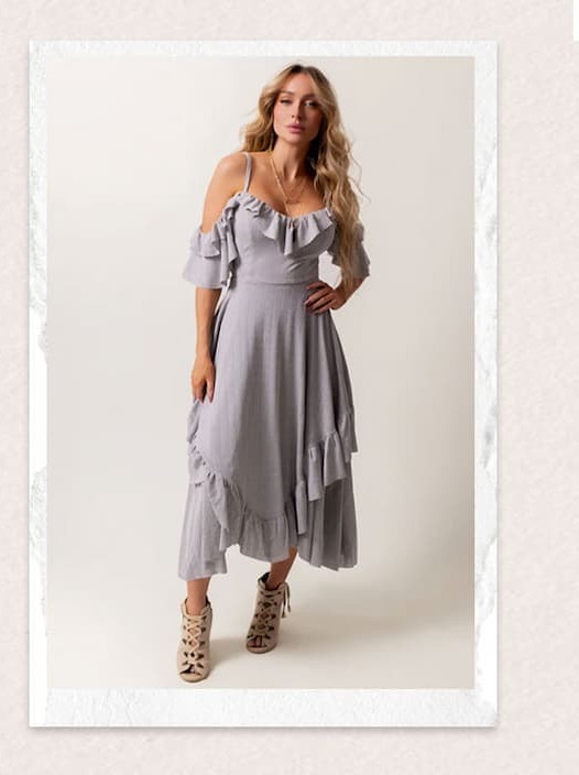 Odile Dress in Gray