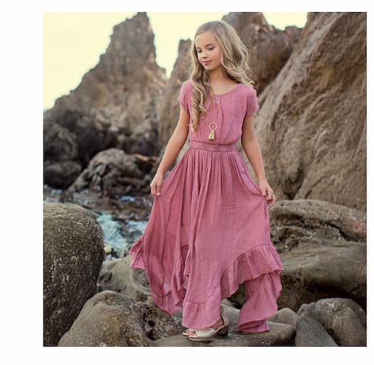 Briley Dress in Dusty Rose
