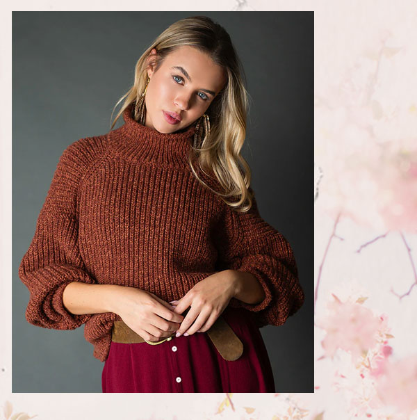Kenzie Sweater in Heather Cinnamon