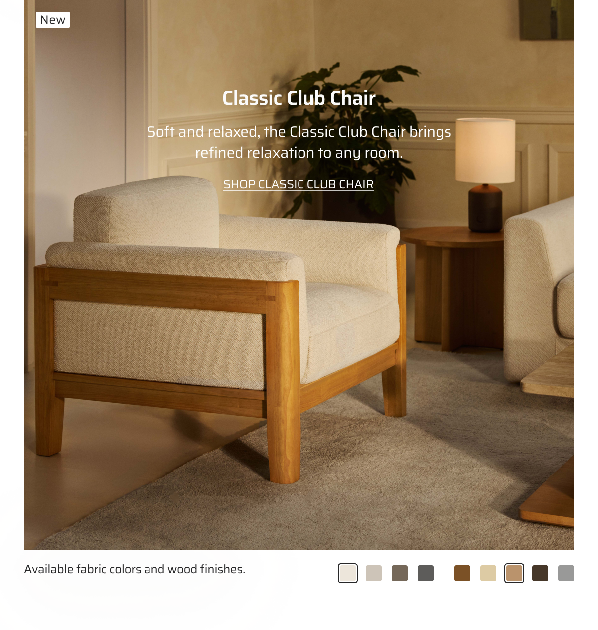 Classic Club Chair. Soft and relaxed, the Classic Club Chair brings refined relaxation to any room.
