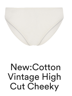New: Cotton Vintage High Cut Cheeky New: Cotton Vintage High Cut Cheeky