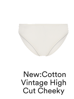 New:Cotton Vintage High Cut Cheeky