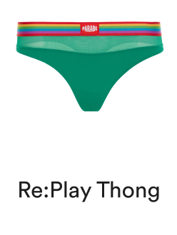 Re:Play Thong in Golf Green Re:Play Thong in Golf Green