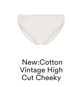 New:Cotton Vintage High Cut Cheeky