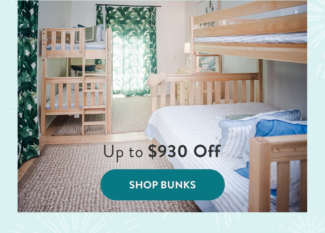 up to $930 off bunk beds