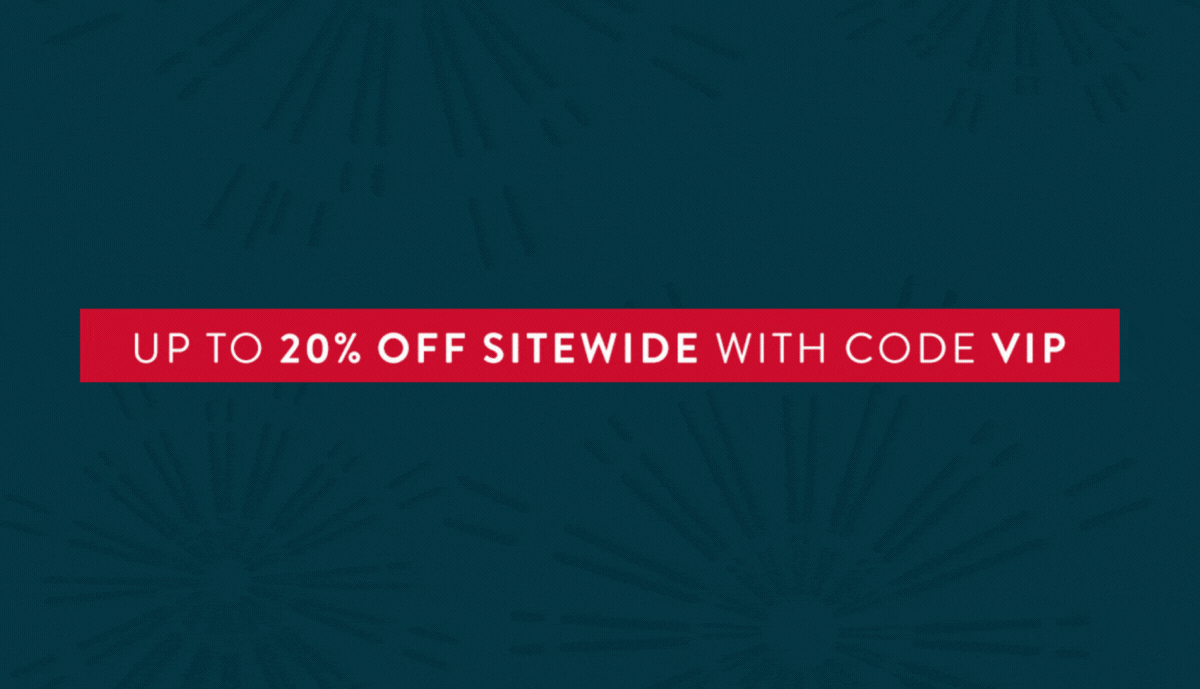 Up to 20% off sitewide