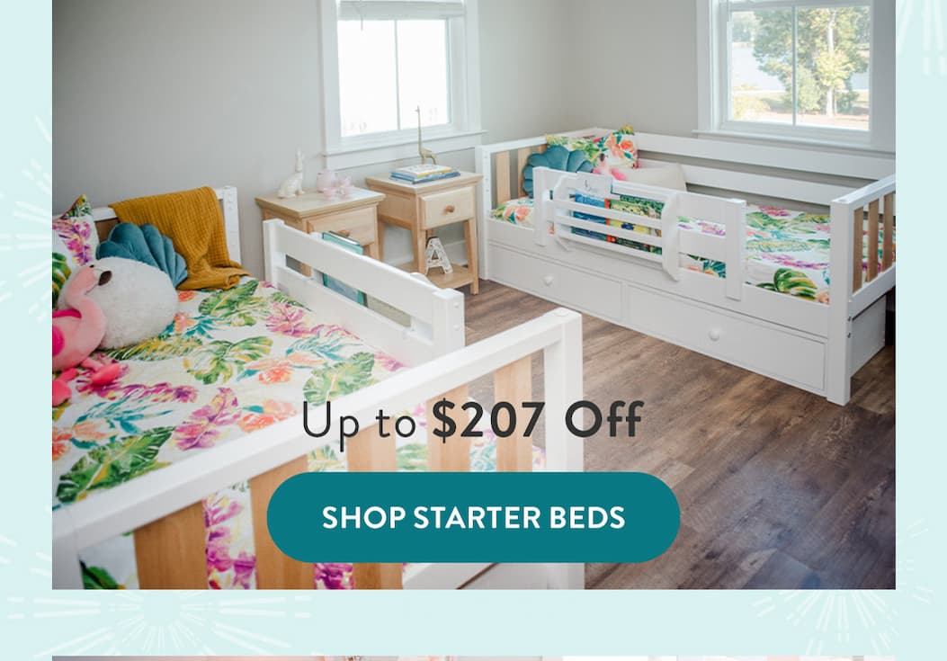 up to $207 off starter beds