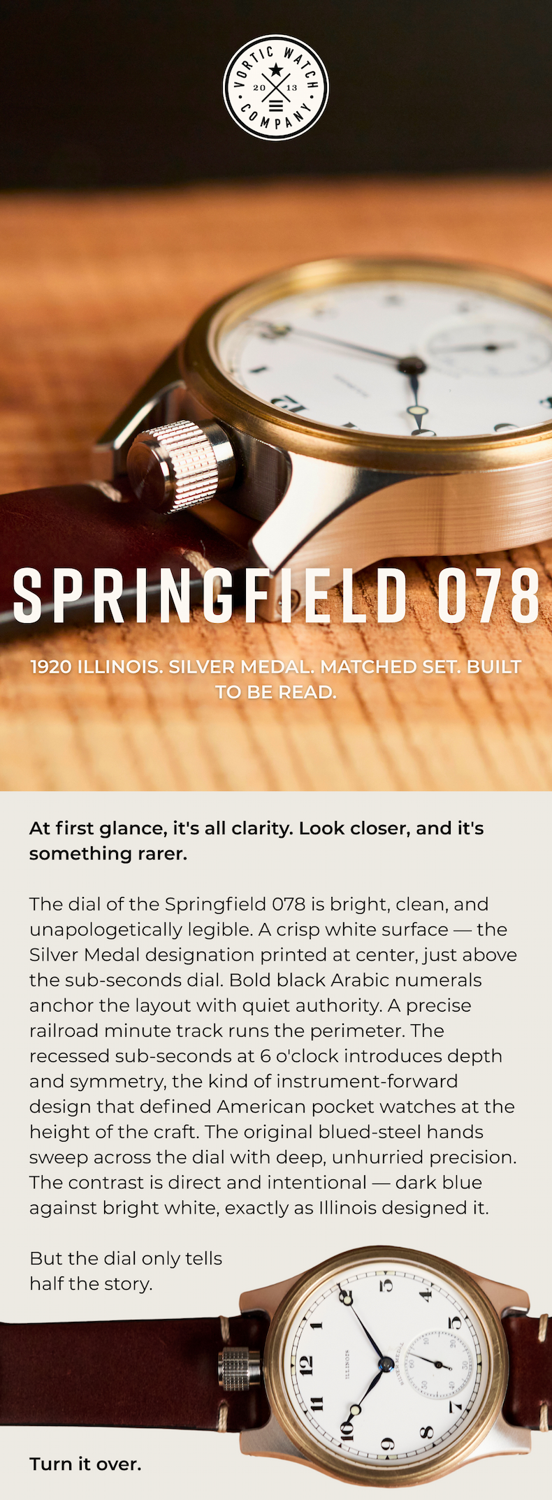 Vortic Watch Company Unveils The Springfield 078