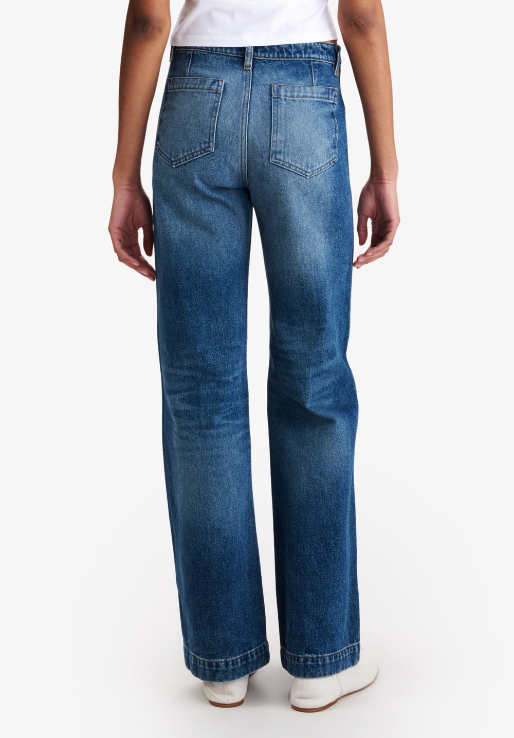 A.P.C. back view of Victoria jeans