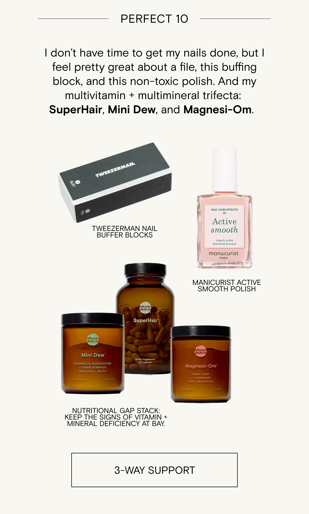 Get 3 way support from our Nutritional Gap Stack