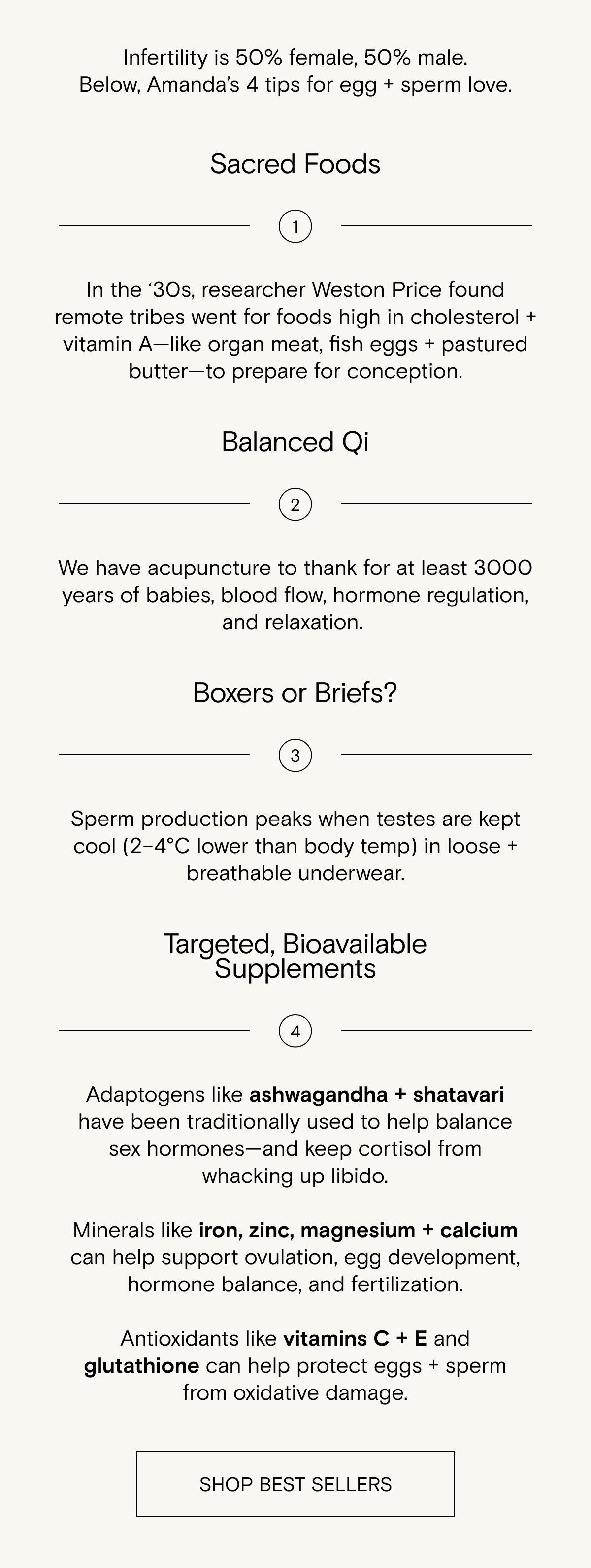 Amanda's 4 tips for holistic fertility