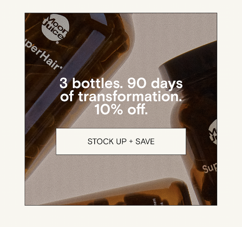 10% off when you buy 3 bottles of SuperHair