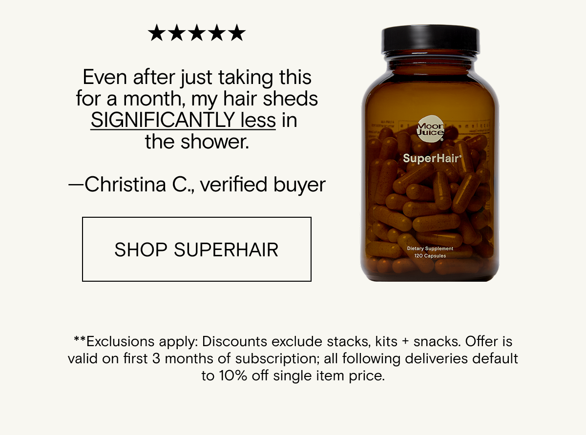 30% off for 3 months of SuperHair