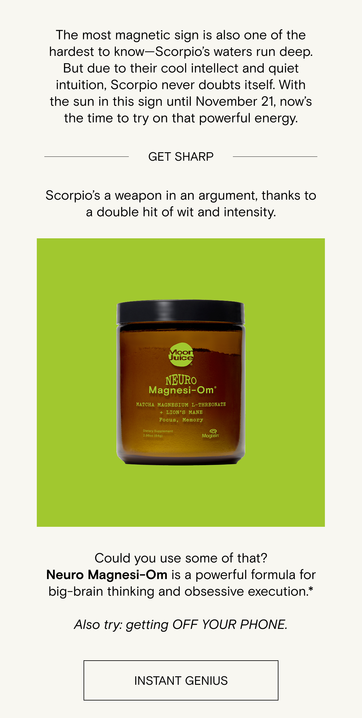 Get sharp with our new Neuro Magnesi-Om