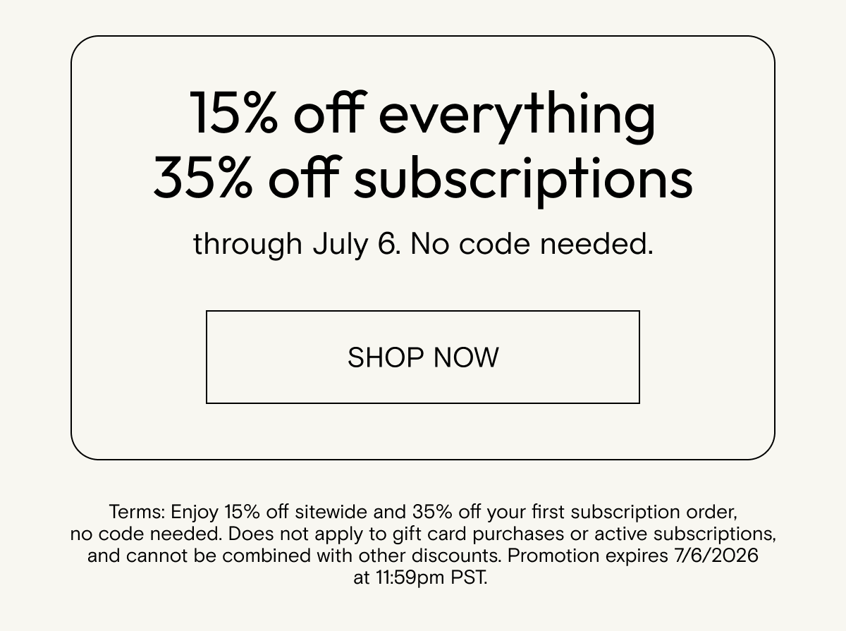 Shop up to 35% off everything.