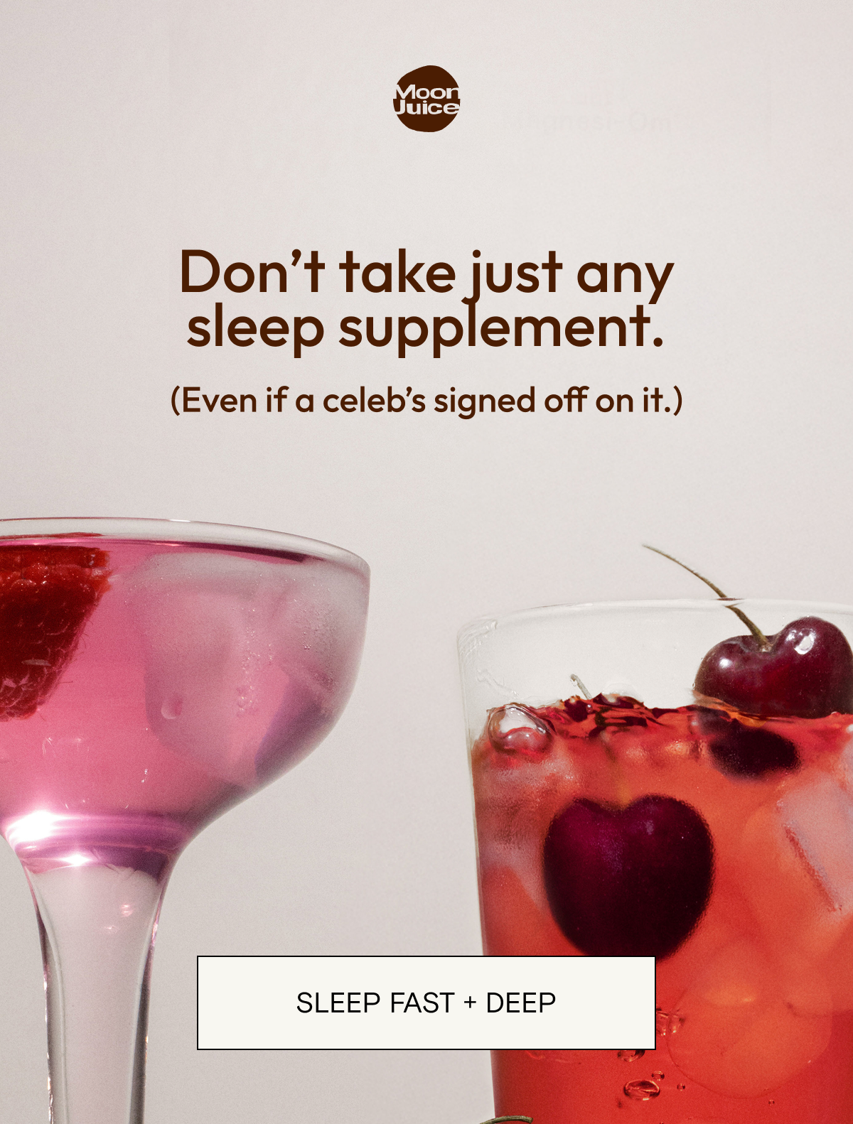 Don’t take just any sleep supplement.&nbsp;(Even if a celeb’s signed off on it.) Sleep fast and deep with Sleepy Magnesi-Om