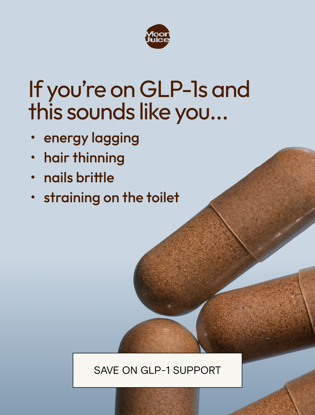 A clean, nutritious diet is obviously priority #1. But chances are you need a multivitamin, a multimineral, and magnesium to ward off the side effects of getting less to eat overall.  Lackluster skin Brittle nails Shedding hair Uncomfortable poops Energy lags Wilting spirit