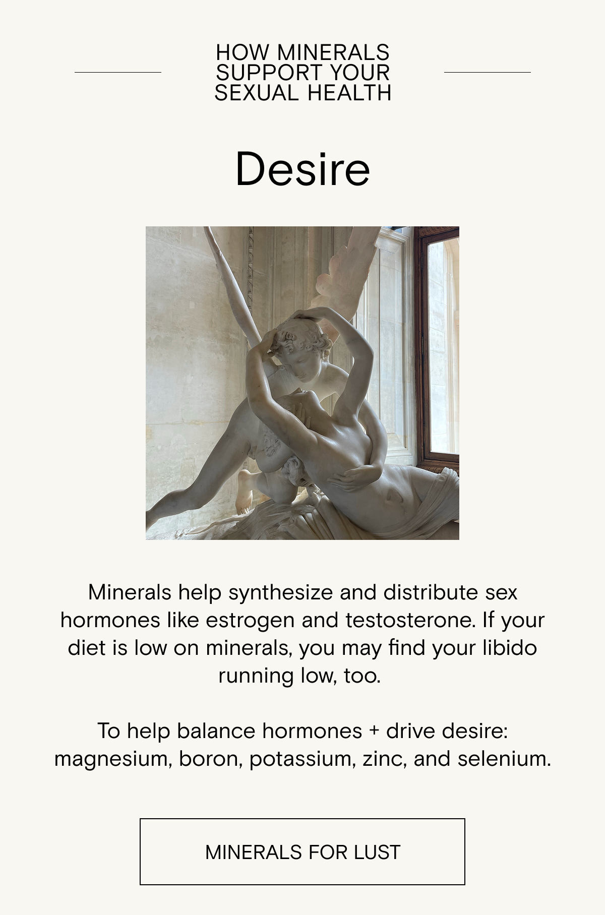 How minerals support your sexual health
