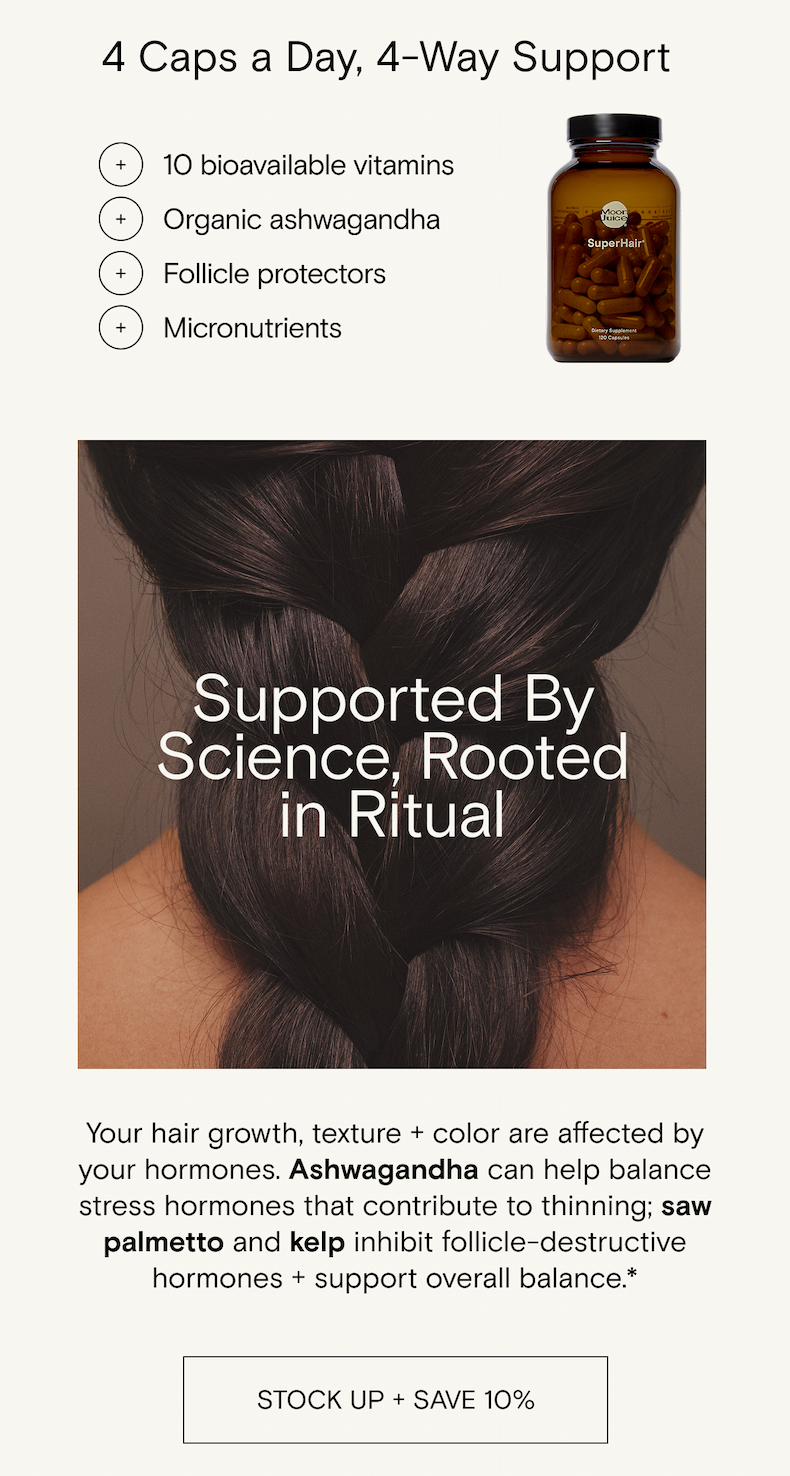 4 caps a day and 4-way support - shop superhair