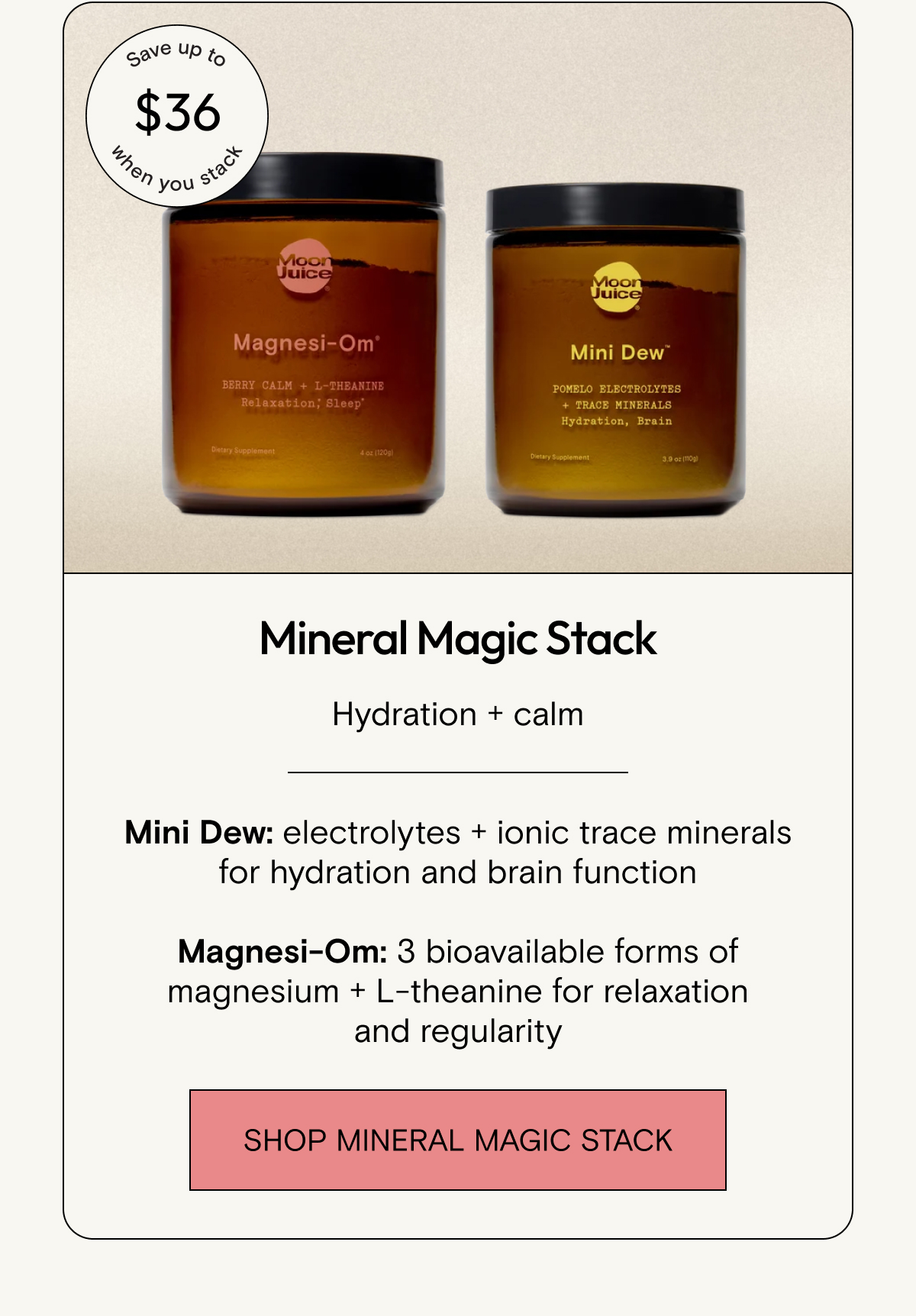 Mineral Magic Stack. Save up to $36 when you stack.