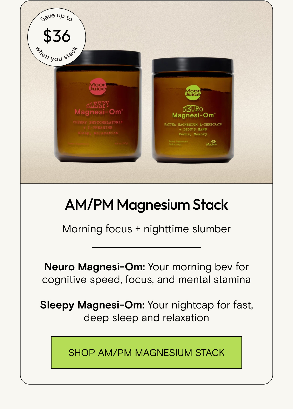 A/M PM Magnesium Stack. Save up to $36 when you stack.