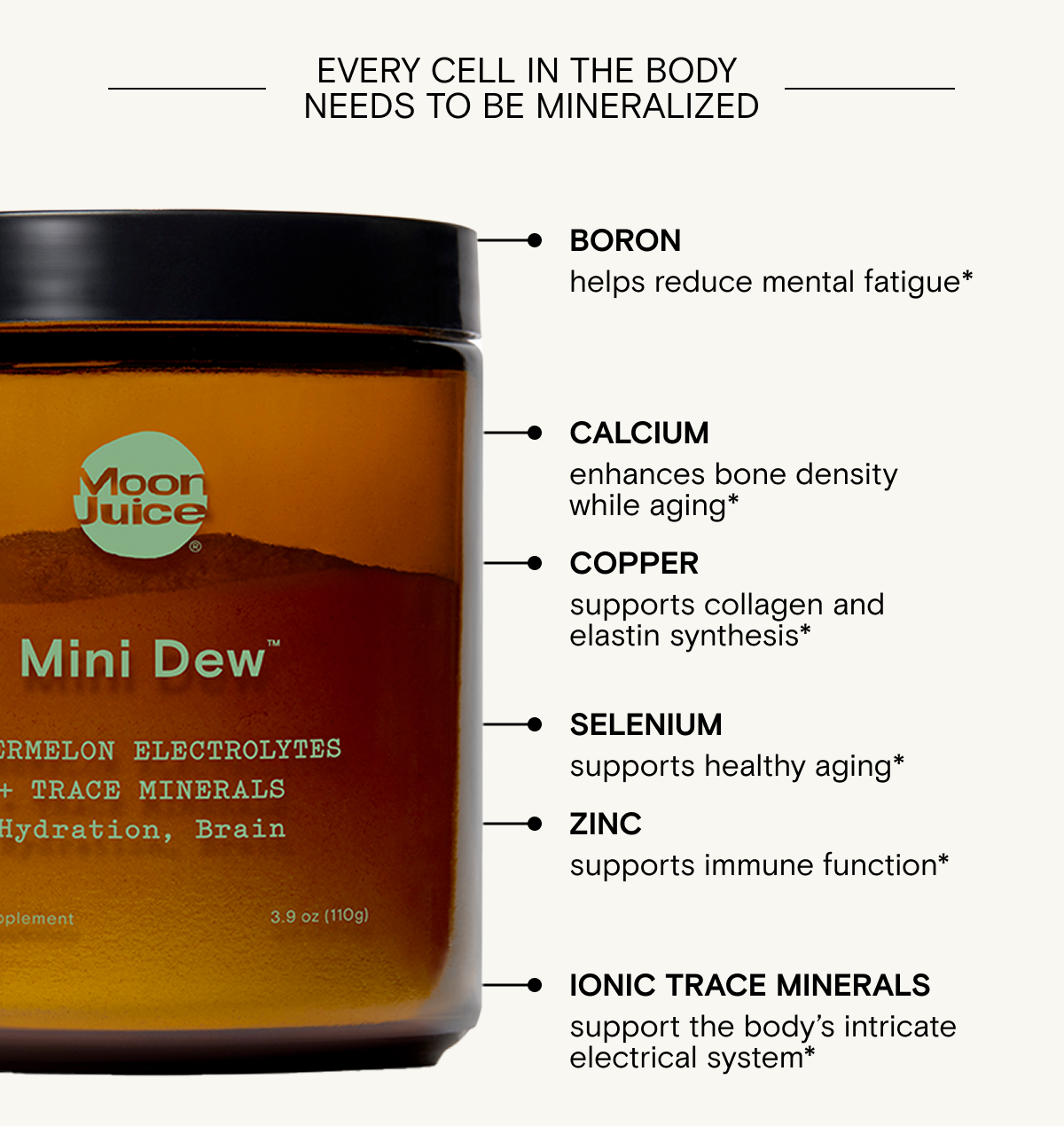 Every cell in the body needs to be mineralized.