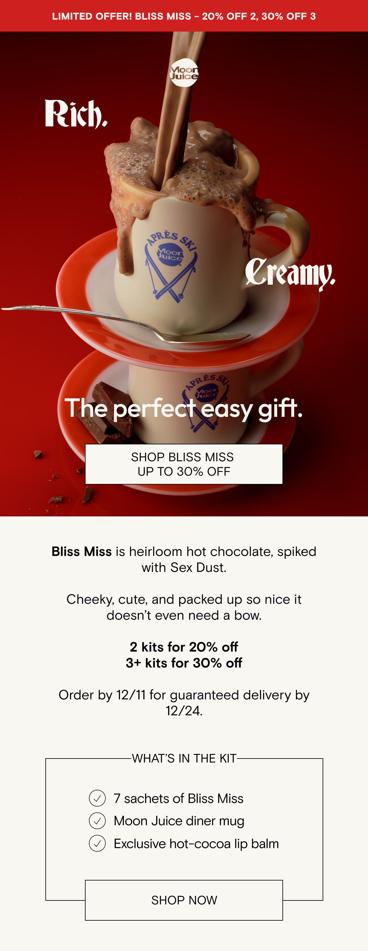 Buy More, Save More - up to 30% off our limited edition Bliss Miss kit