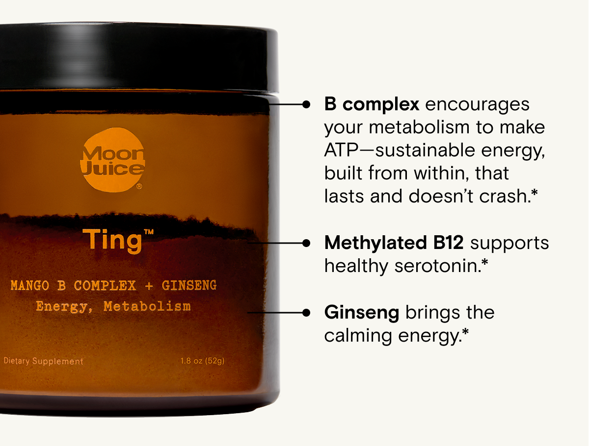 B complex encourages your metabolism to make ATP—sustainable energy, built from within, that lasts and doesn’t crash.*&nbsp; Methylated B12 supports healthy serotonin.*&nbsp; Ginseng brings the calming energy.*