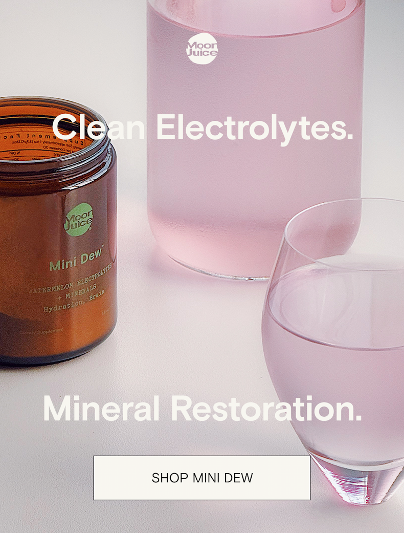 Clean electrolytes - mineral restoration. Shop Mini Dew.