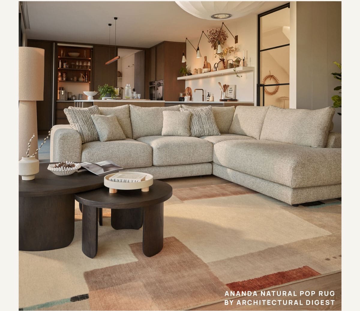 Ananda Natural Pop Rug by Architectural Digest 