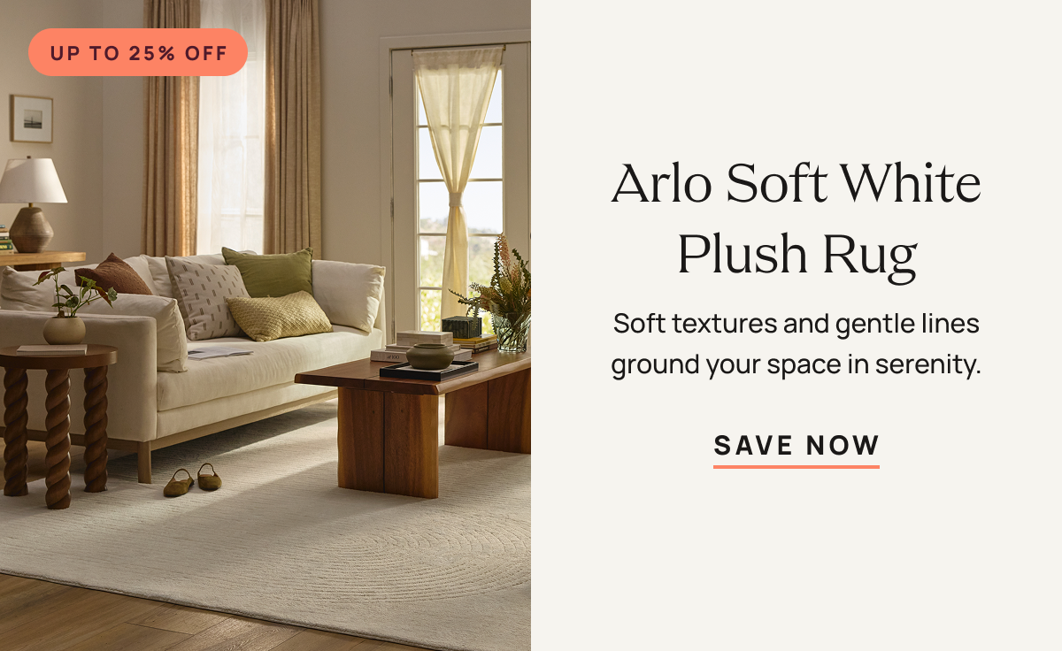 Arlo Soft White Plush Rug 