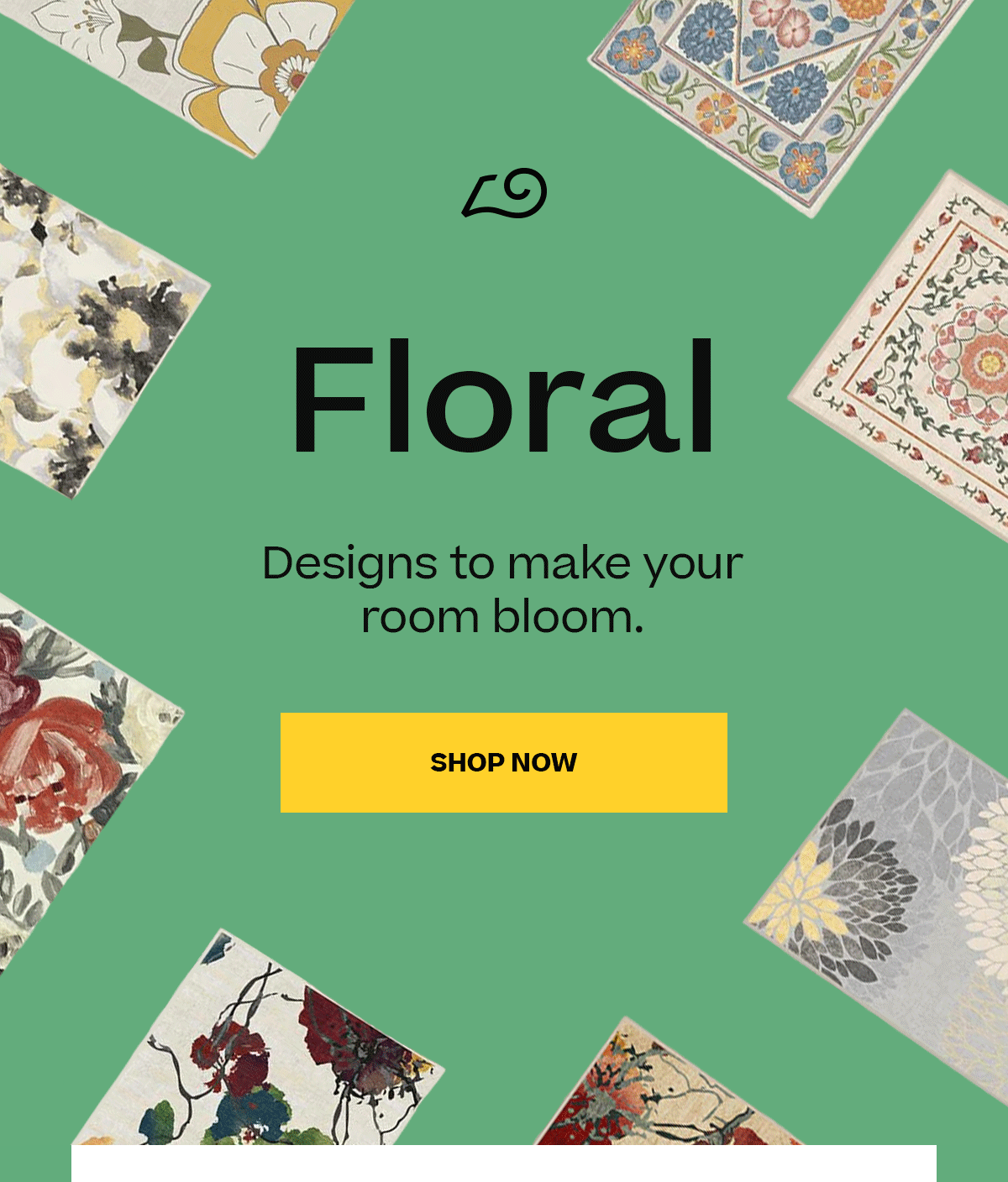 Classic Floral Patterns Ruggable