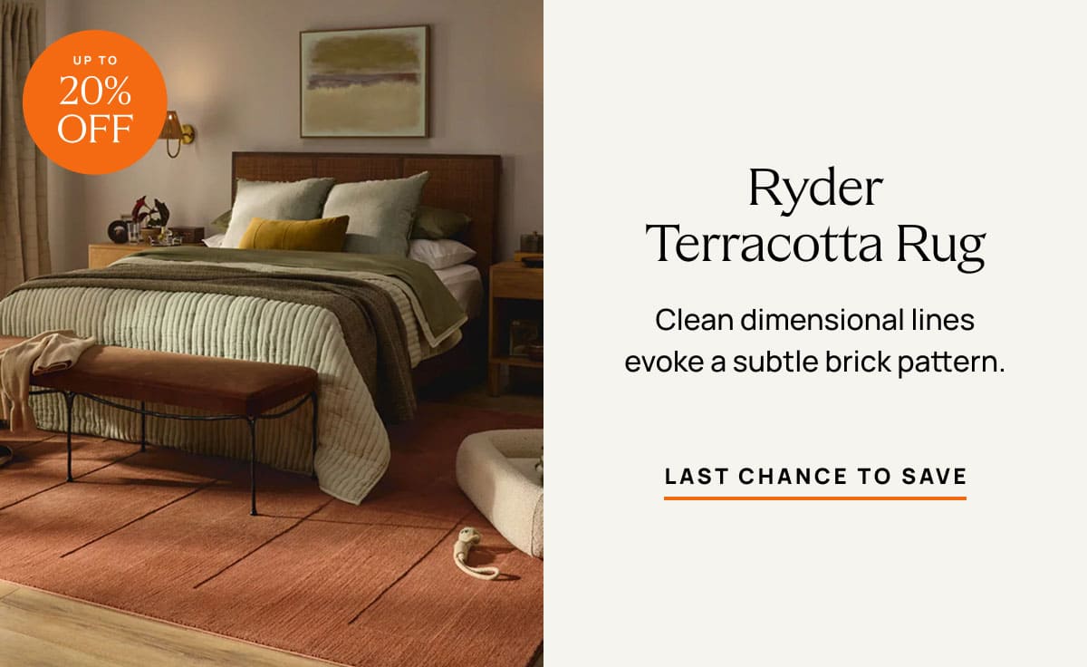 Ryder Terracotta Rug | Last Chance To Save 