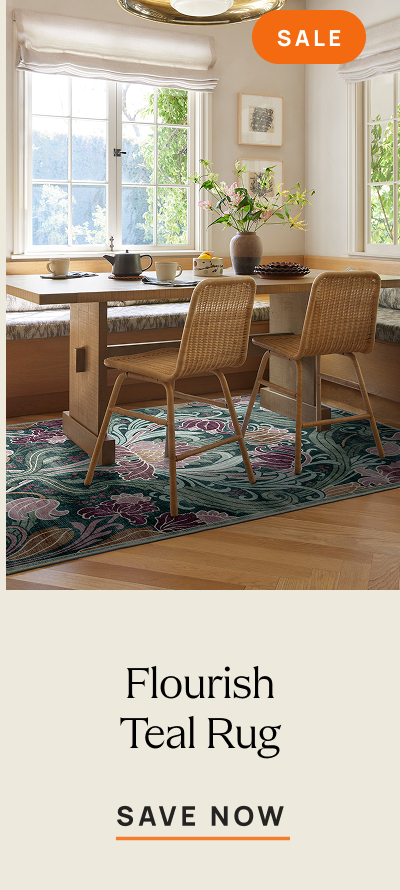 Flourish Teal Rug 