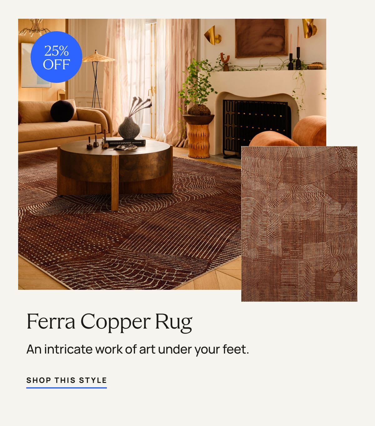 Ferra Copper Rug | Shop This Style