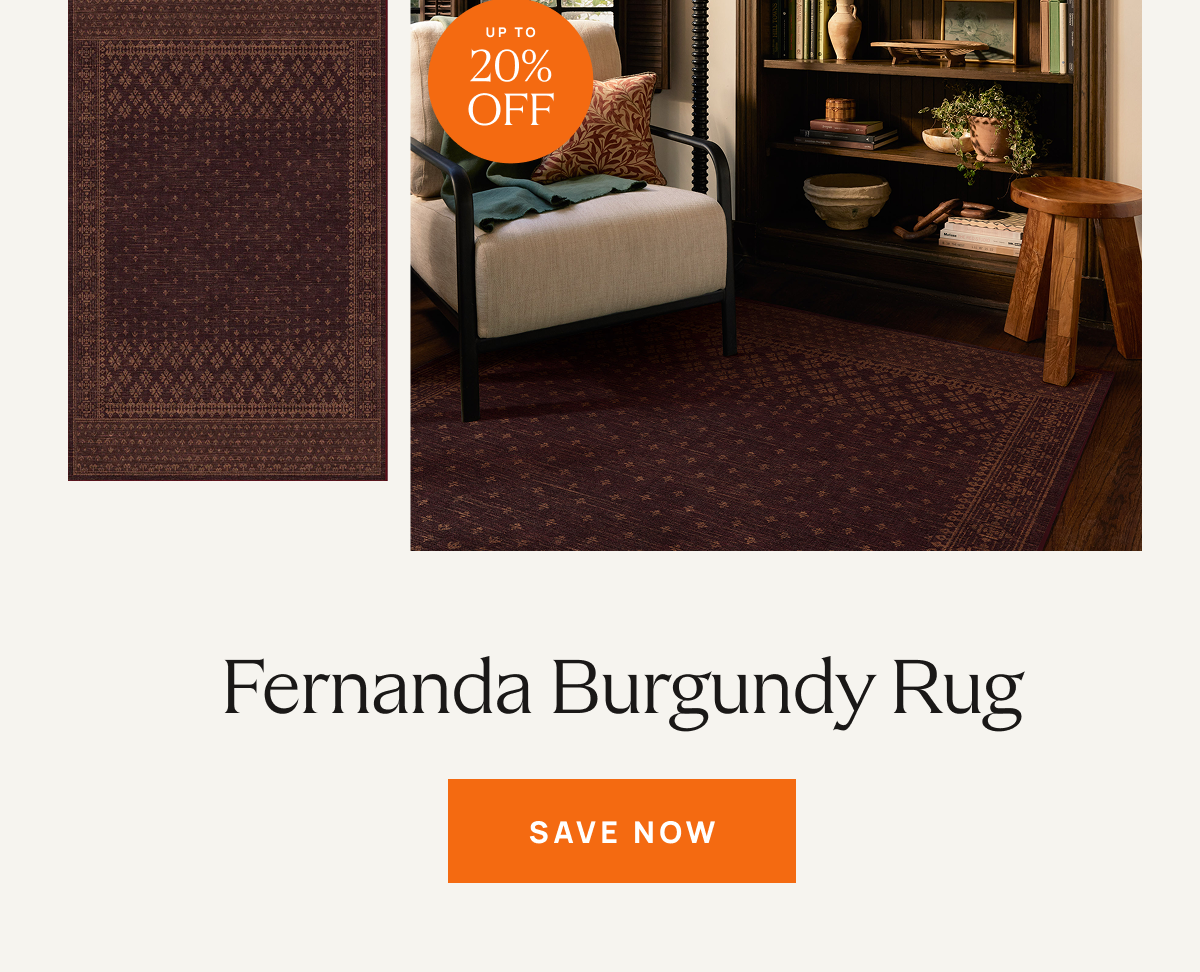 Fernanda Burgundy Rug | Save Now 