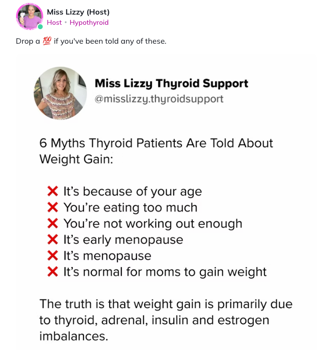 6 Myths Thyroid Patients Are Told About Weight Gain Miss Lizzy Health