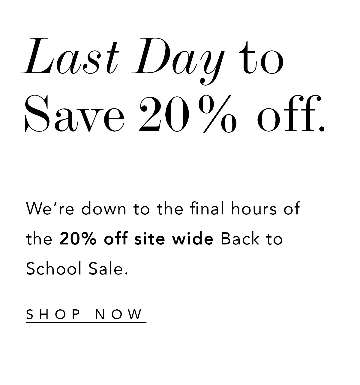 Shop the Back to School Sale