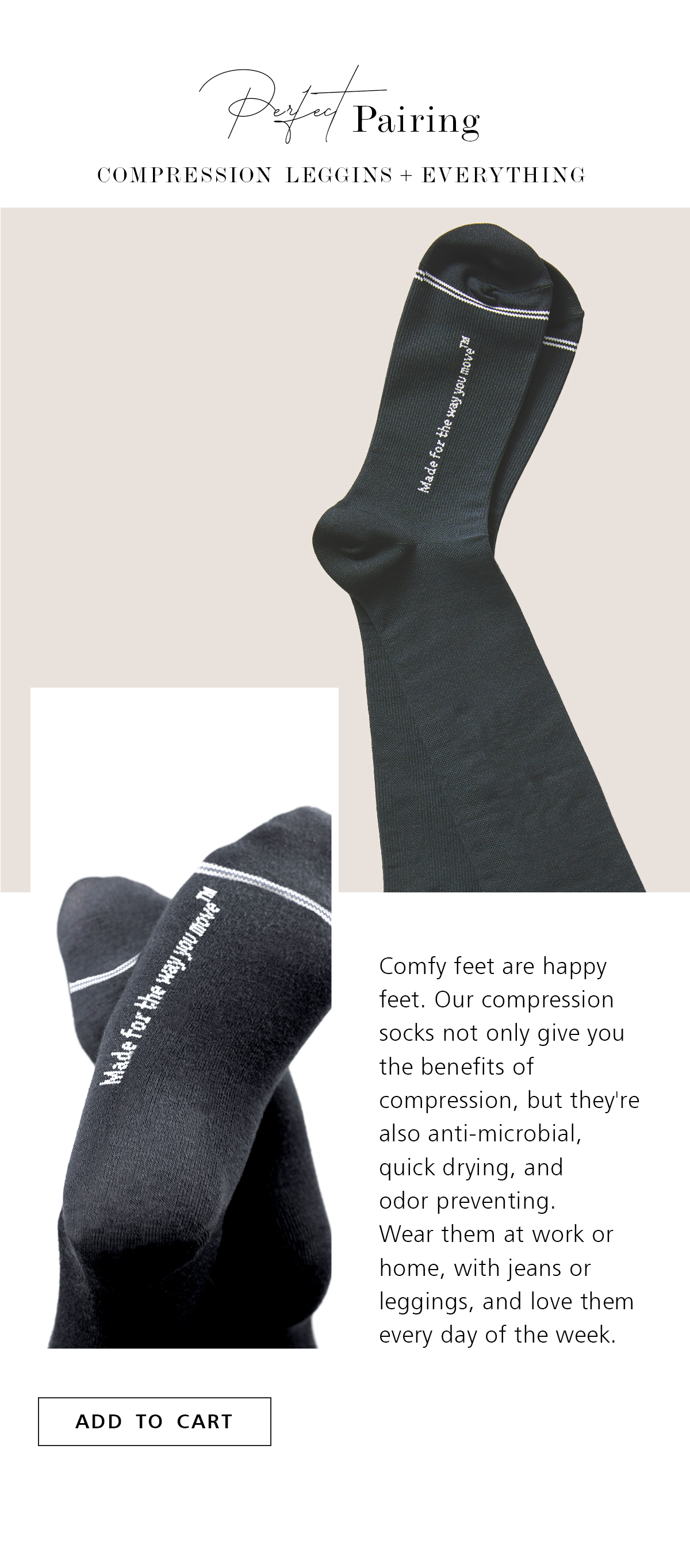 Our compression socks pair with everything