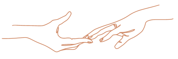 line drawing of hands