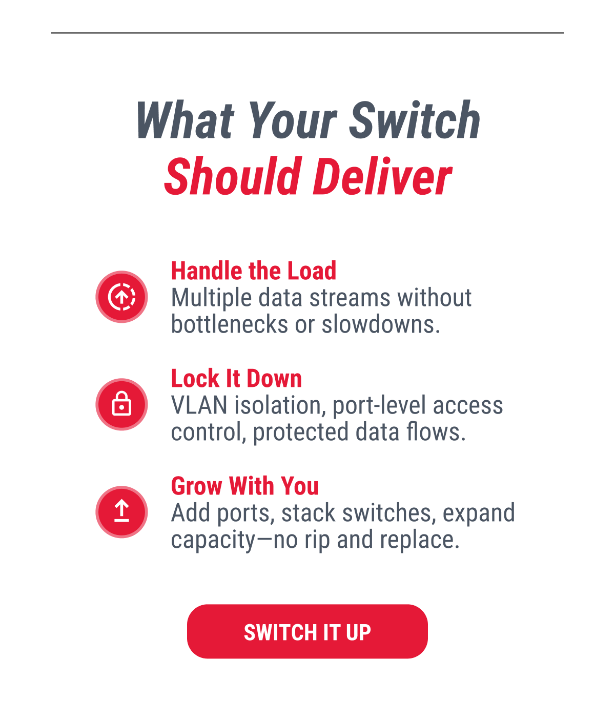 What Your Switch Should Deliver