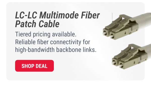 LC-LC Multimode Fiber Patch Cable Tiered pricing available