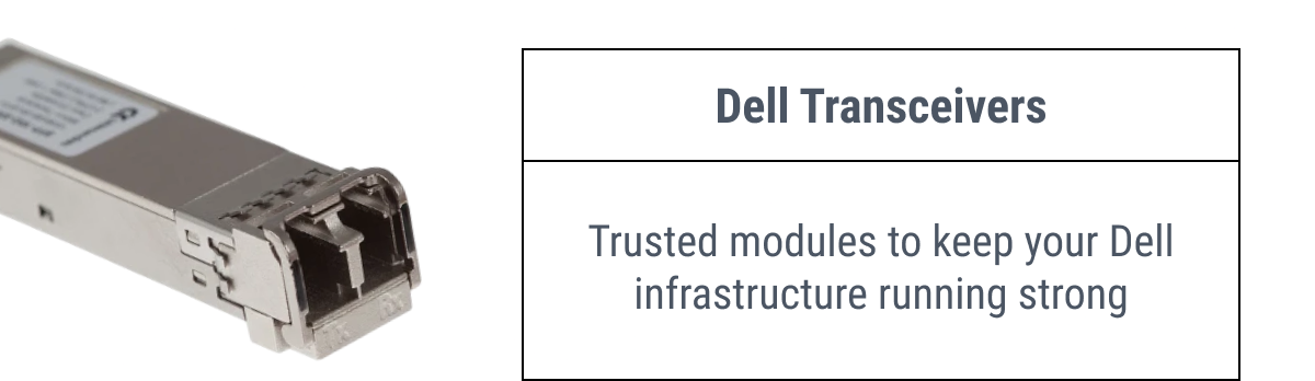 Dell Transceivers Trusted modules to keep your Dell infrastructure running strong
