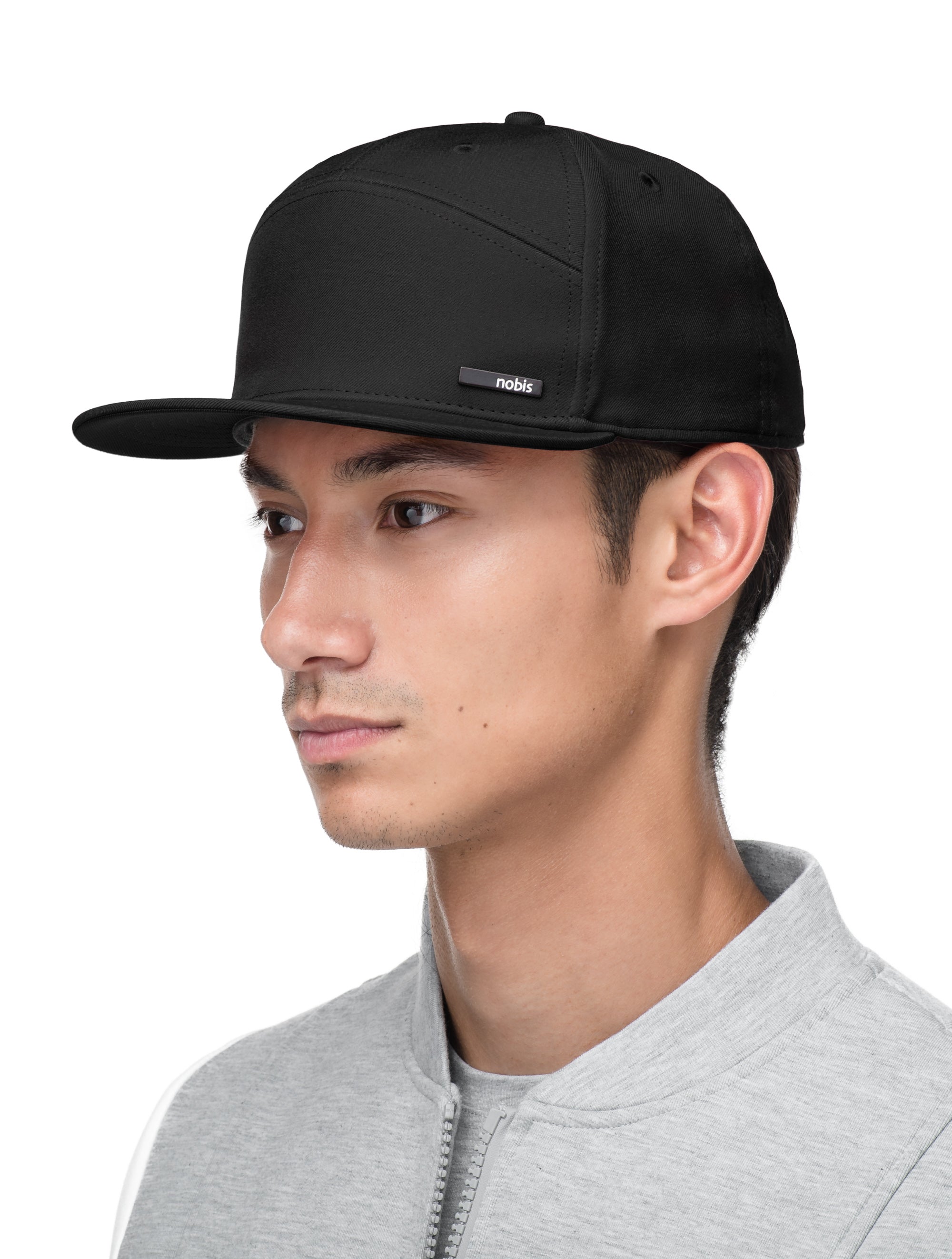 Solar Snapback Cap in Black.