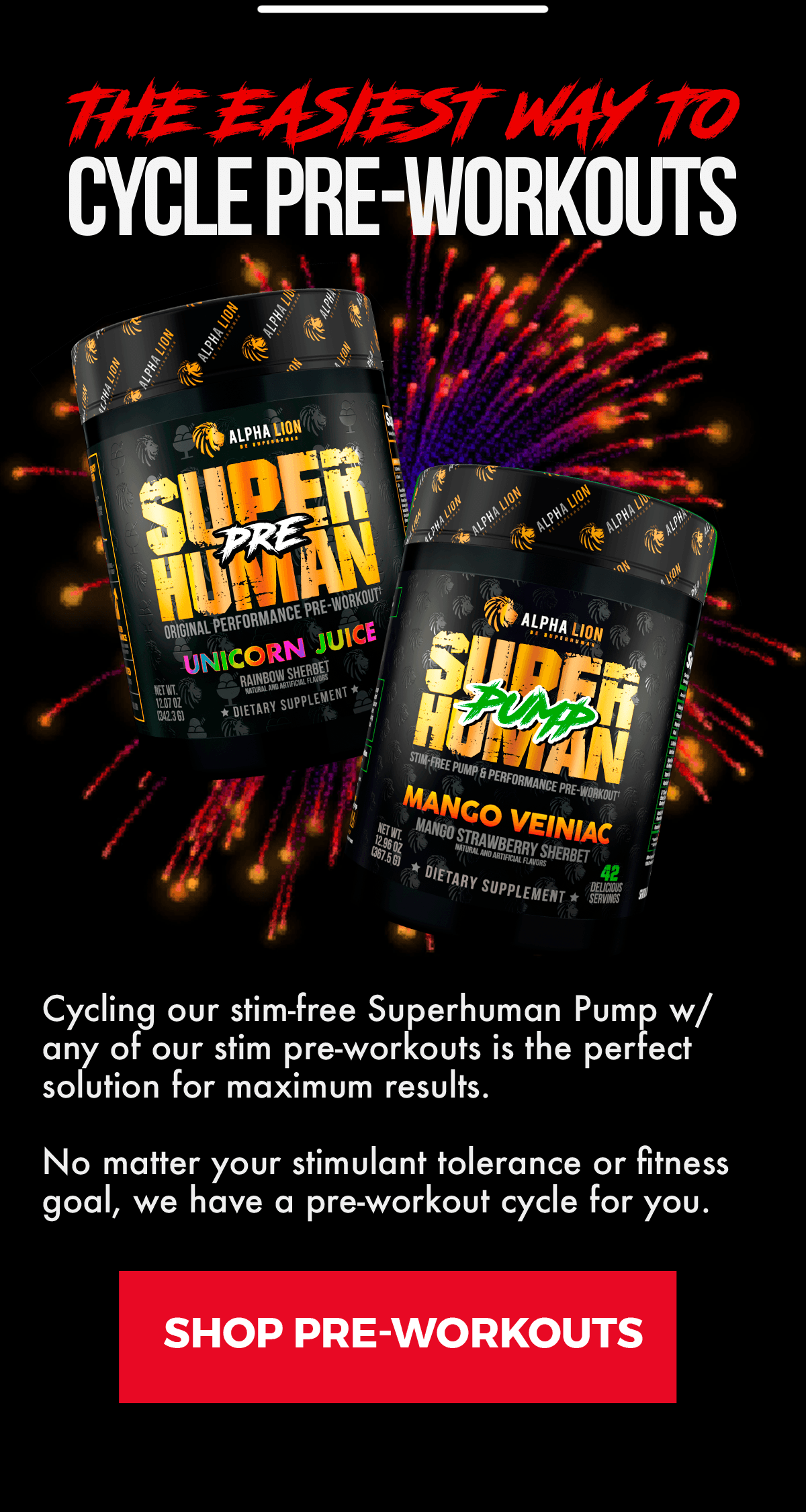 ⚡️ 5 reasons to cycle preworkouts Alpha Lion