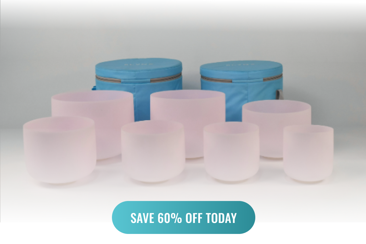 an image of a group of frosted glass cups with a blue box